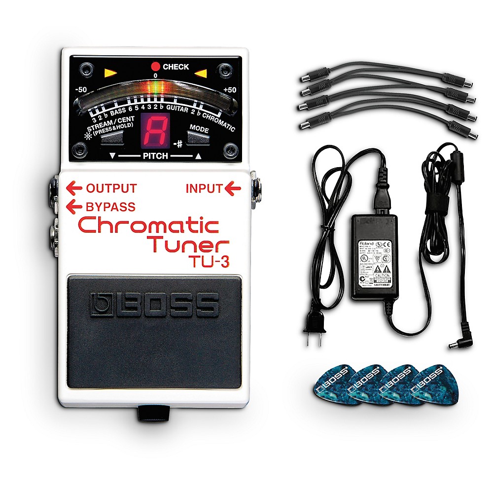 BOSS TU-3 Chromatic Tuner Pedal Power Solution Bundle