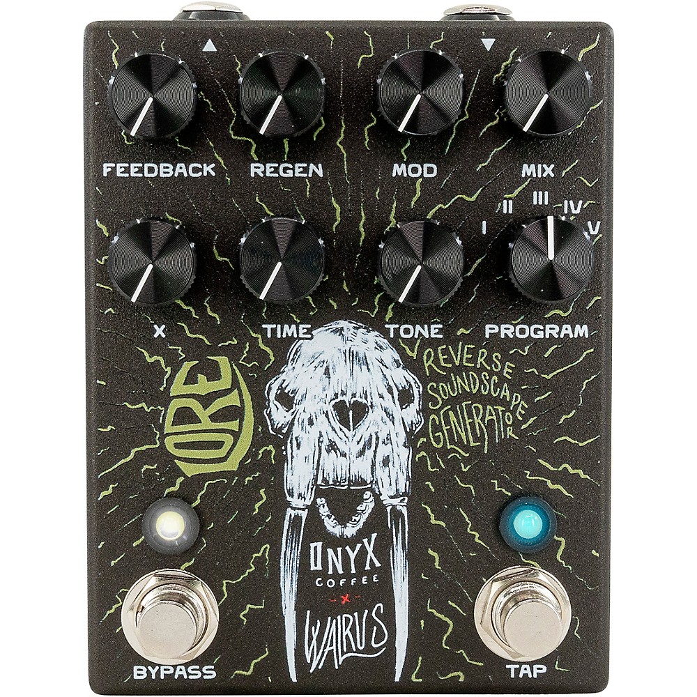 Walrus Audio Lore Reverse Soundscape Generator Delay/Reverb/Pitch/Modulation Effects Pedal - Onyx Edition Black