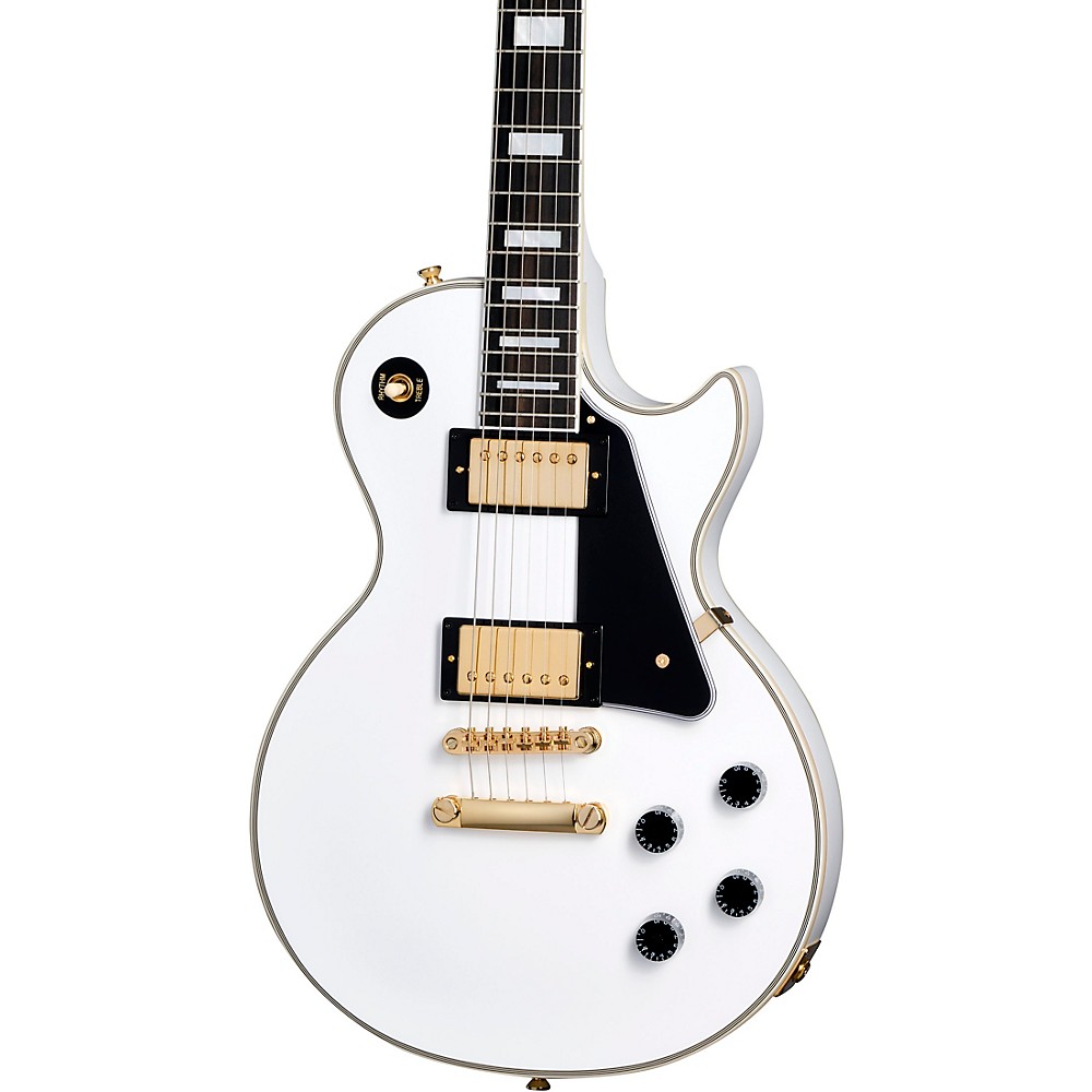 Epiphone Inspired by Gibson Custom Les Paul Custom Electric Guitar Alpine White