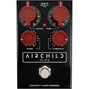 J.Rockett Audio Designs Airchild 660 Compressor Effects Pedal Black and Oxblood