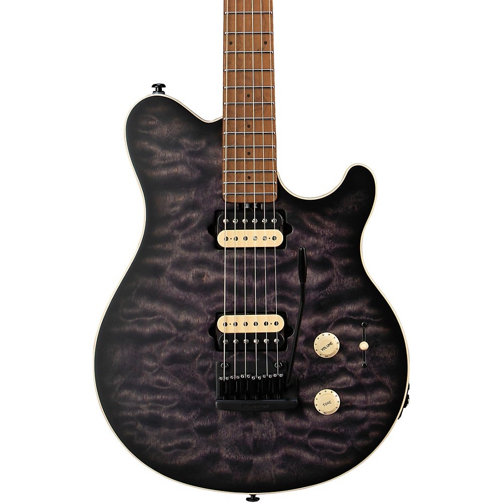Ernie Ball Music Man Axis Super Sport Quilt Top (satin) Electric Guitar Charcoal Cloud